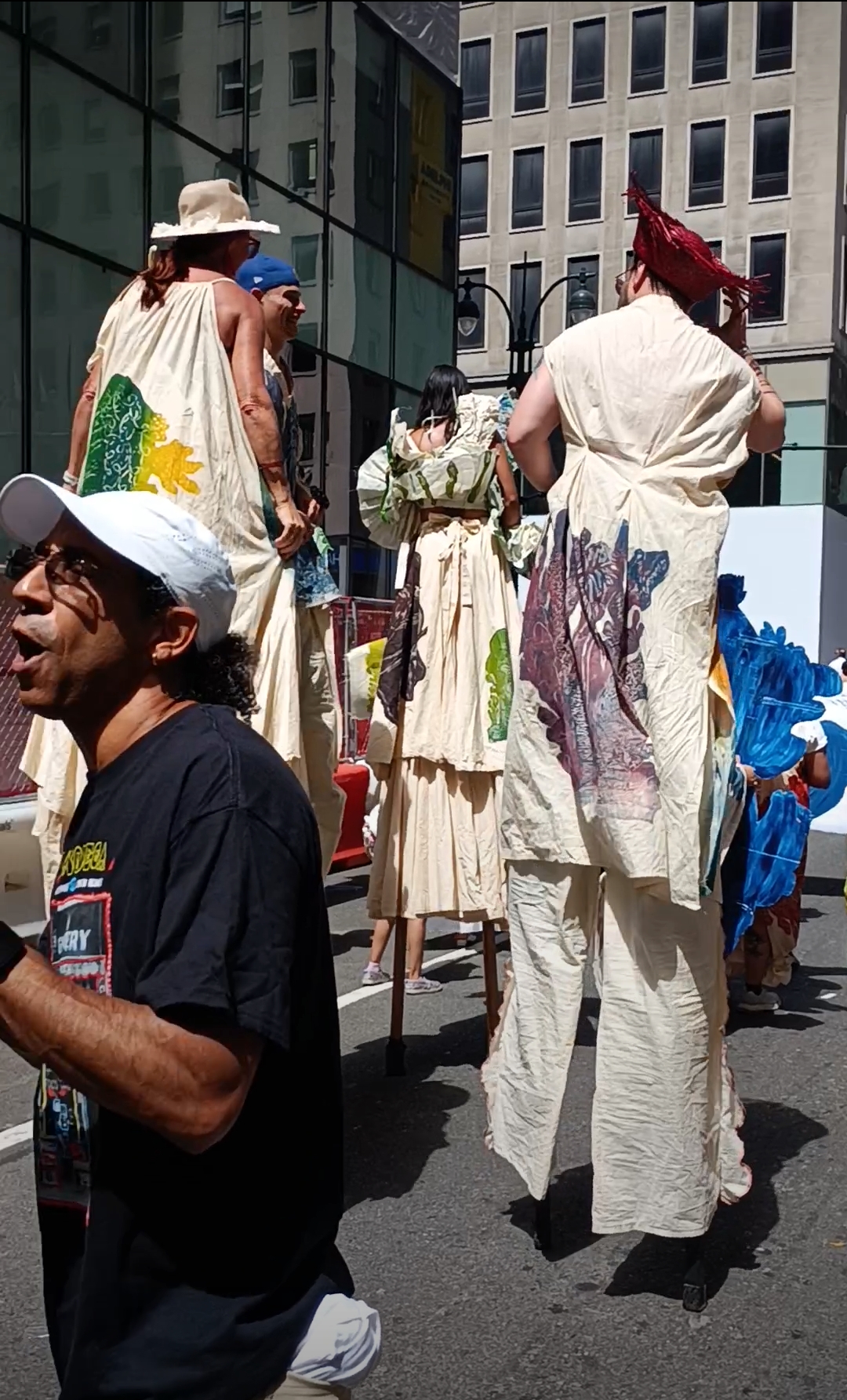 CENTRO contingent with stilt walkers at the Puerto Rican Day Parade